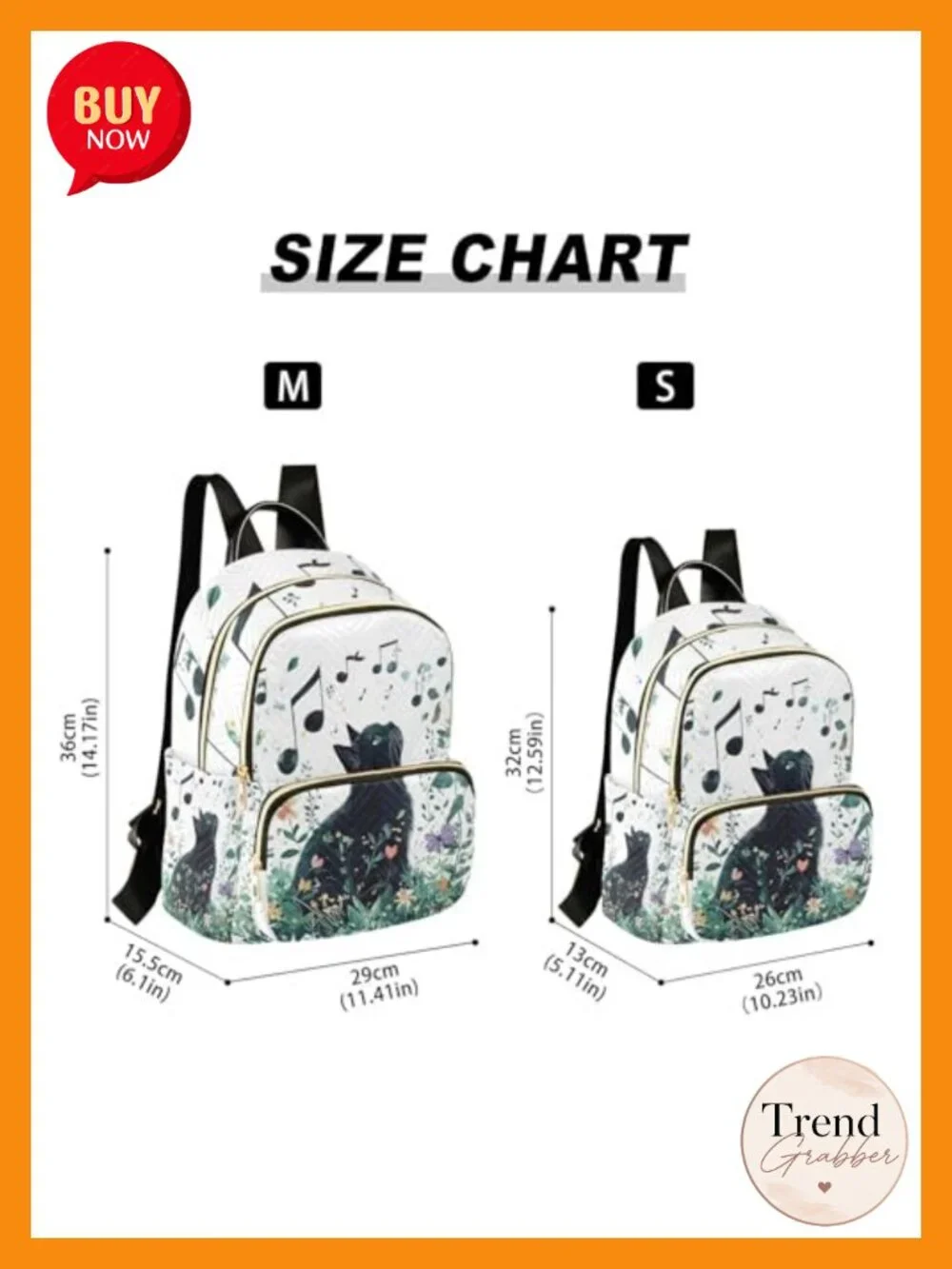 Quilted Mini Backpack Purse with Cat Pattern, Lightweight Fashion Daypack